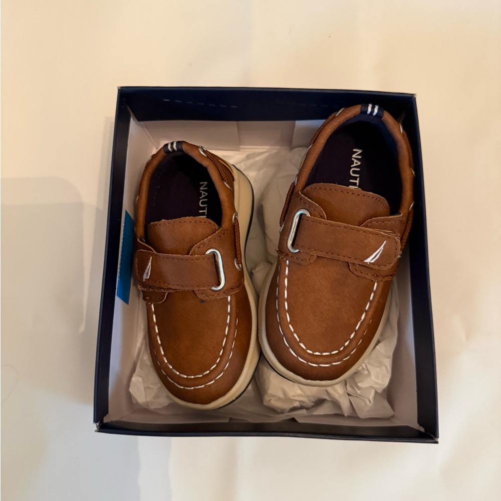 Nautica Boys Brown Boat Shoes